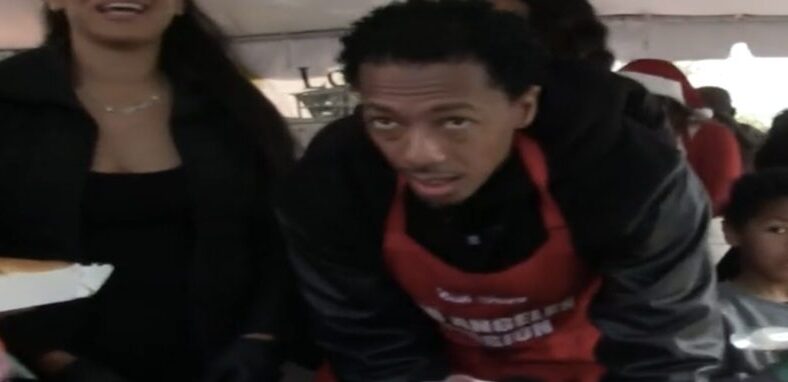 Nick Cannon moves like Santa to to see all 11 of his children