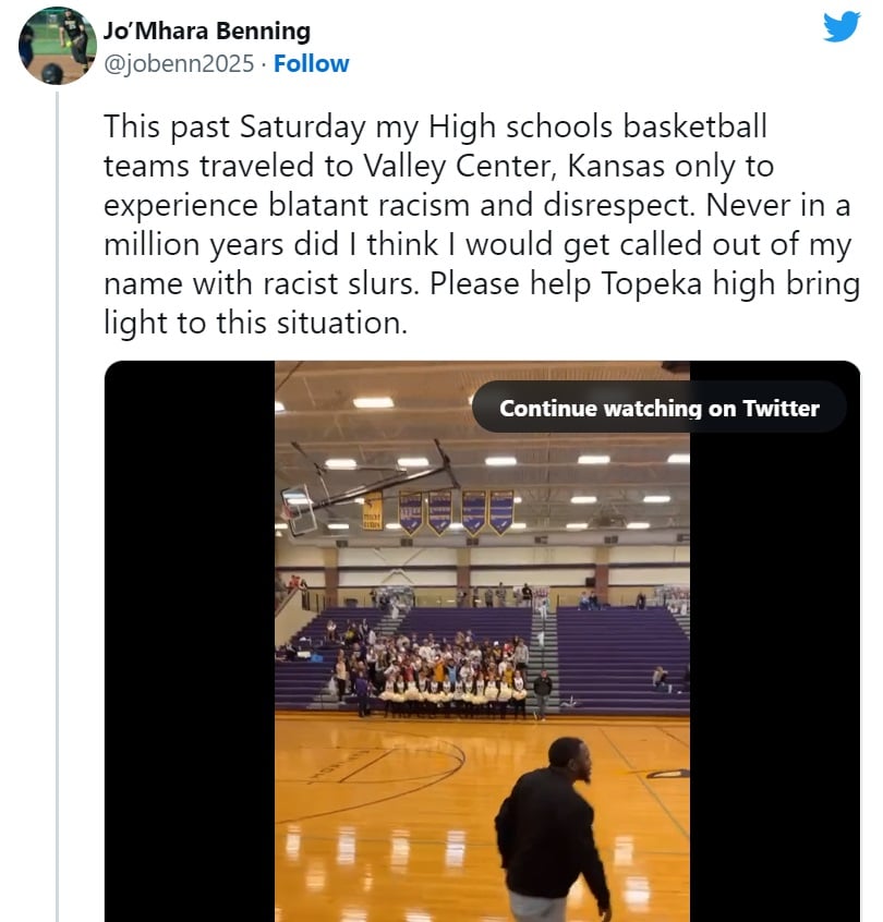 White Kansas HS students threaten Black basketball players