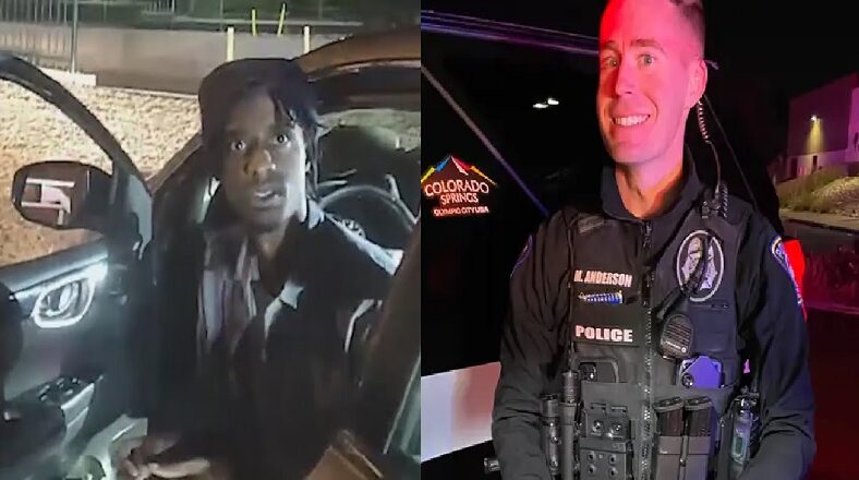 White cop smiles after beating a homeless Black Army vet