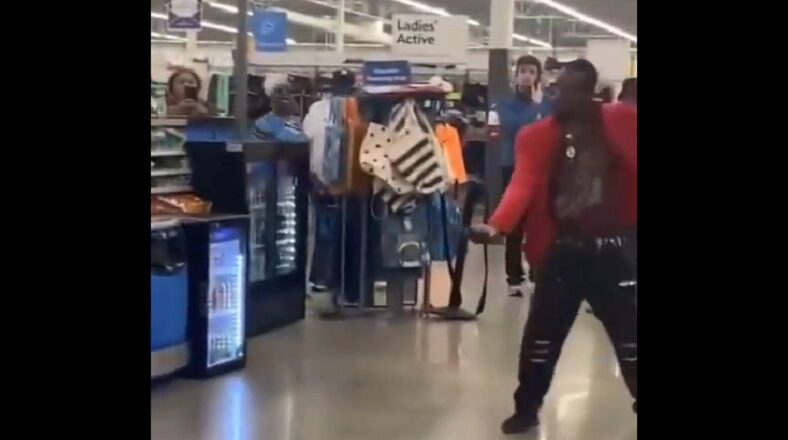 Man wielding a knife in Walmart gets knocked out by customer