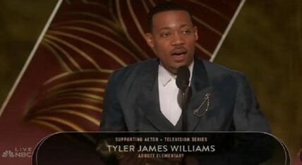 Tyler James Williams' Golden Globes acceptance speech goes viral