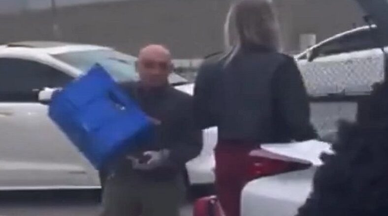 Angry woman kicks Uber driver in the stomach