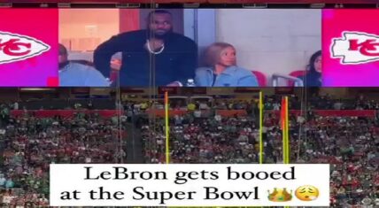 LeBron James got booed when shown on jumbotron at Super Bowl