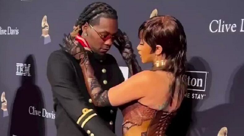 Offset and Cardi B have viral intimate moment at Grammy event