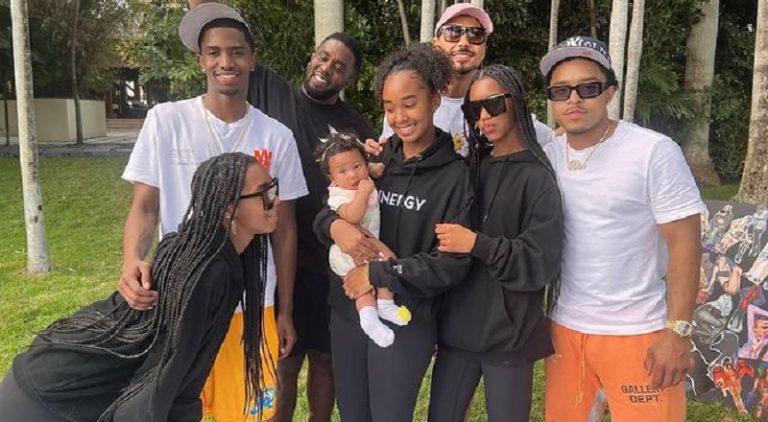 Diddy posts photo with all seven of his children