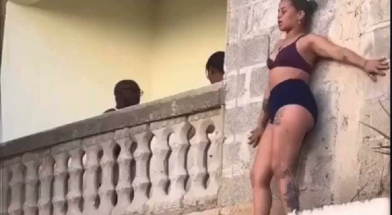 Man hides girlfriend on balcony during argument with wife