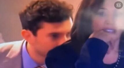 White man sniffs Kamala Harris at Howard-Kansas game