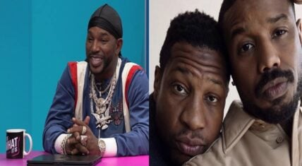 Cam'ron clowns pic of Jonathan Majors holding Michael B Jordan