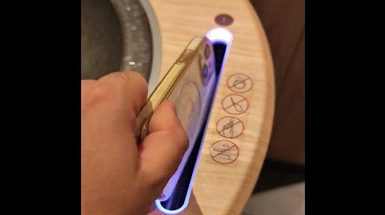 McDonald's in Japan has sink with a slot that sanitizes cell phones