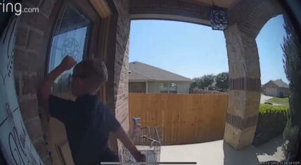 White kid bangs on Black family's door with a whip