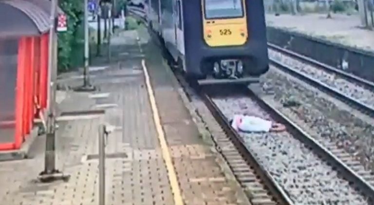 Woman gets run over by a train and survives