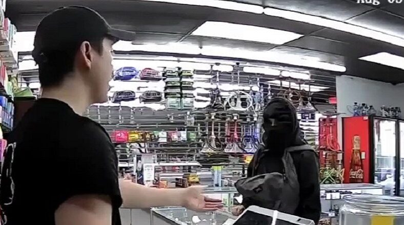 Asian man calmly beats man attempting to rob his store