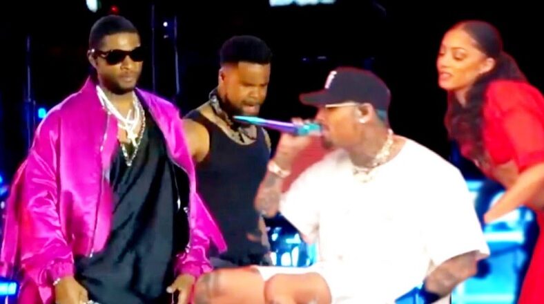 Chris Brown and Usher performed on the same stage
