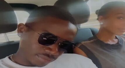 Damson Idris sings to Lori Harvey as she hides her face