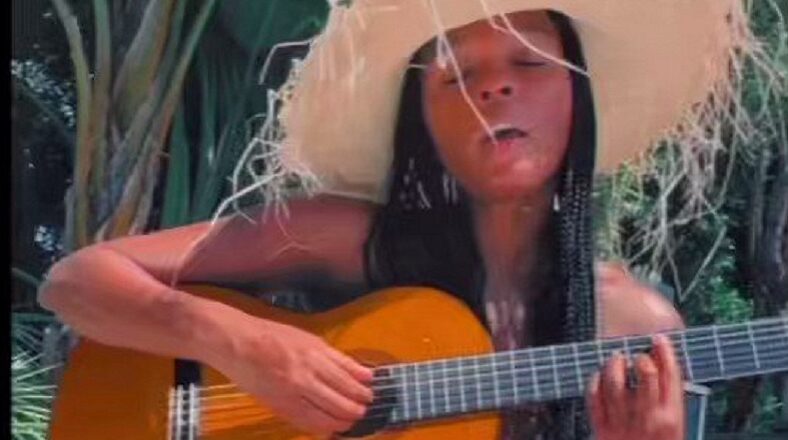 Janelle Monae shared a wet t-shirt video on her social media
