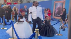 Offset walks The Little Mermaid red carpet with his daughters
