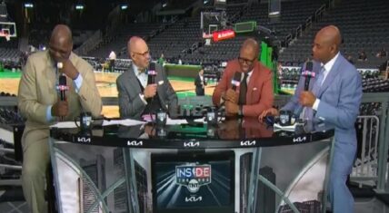Shaq cries laughing at Charles Barkley's sitting on top comment