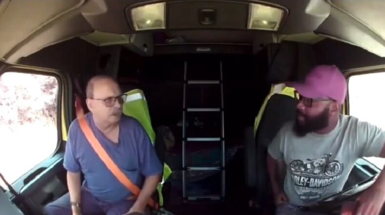 Truck driving student threatens his trainer in heated argument