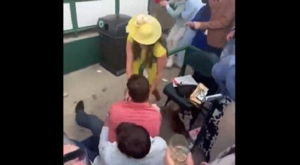 Two White guys beat each other up at the Kentucky Derby