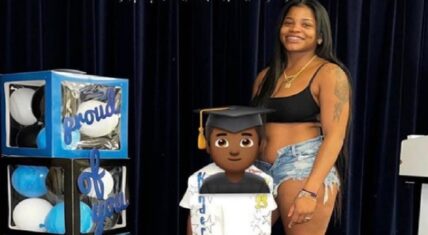 Woman wears inappropriate outfit at child's kindergarten graduation