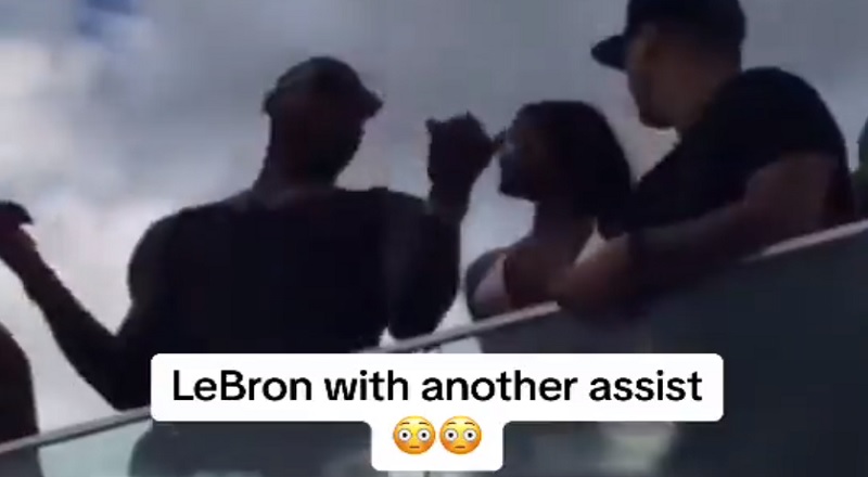 LeBron James avoids woman flirting and hooks his friend up