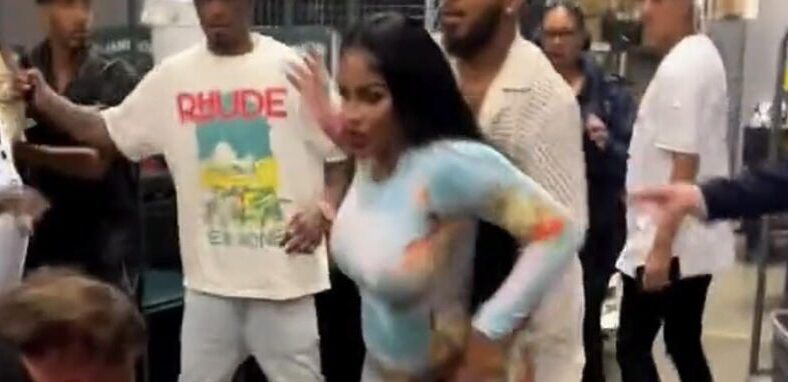 Joseline Hernandez attacks woman during Floyd Mayweather fight