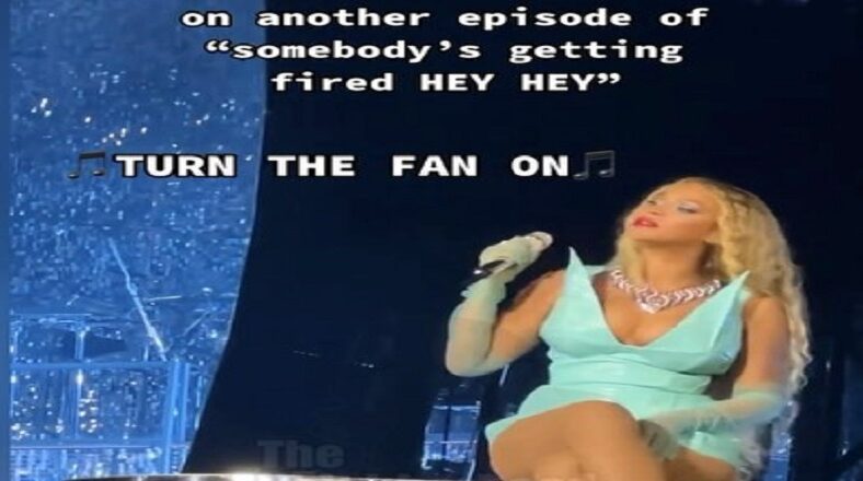 Beyonce tells crew to turn the fan on in middle of performance