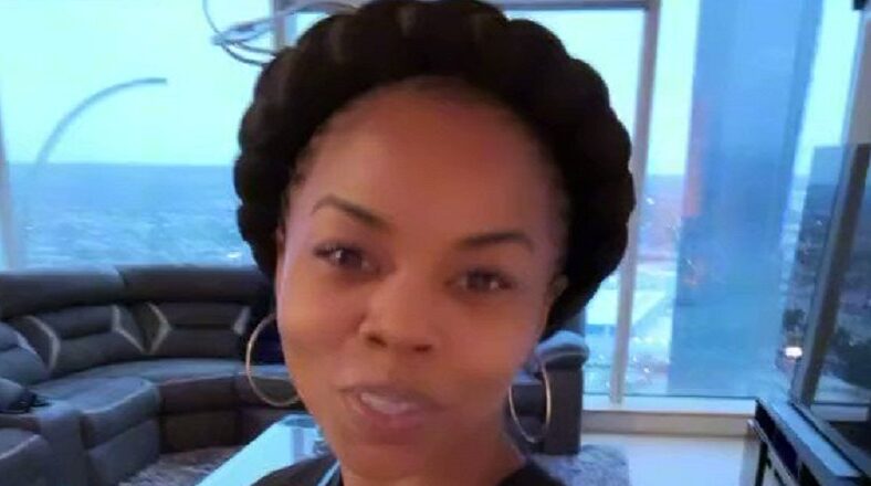 Brandee Evans shows 0.01 check from P-Valley royalties