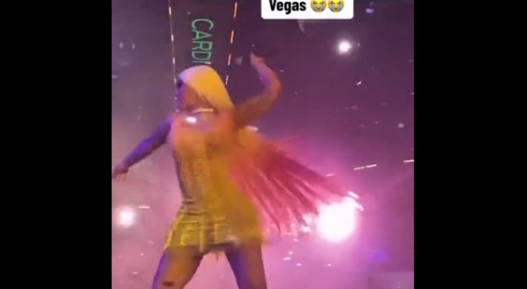 Cardi B throws mic at DJ during Las Vegas performance