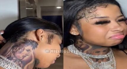 Chrisean Rock is Chrisean Rock removing Blueface tattoo; Struggles to let go