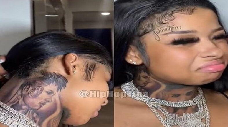 Chrisean Rock is Chrisean Rock removing Blueface tattoo; Struggles to let go