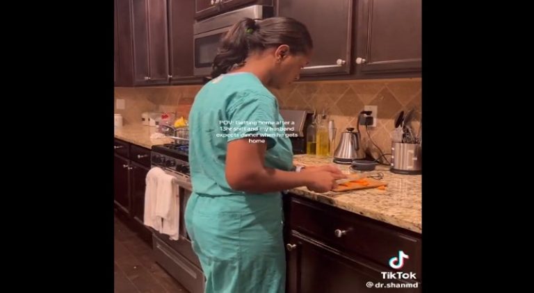 Doctor works 13 hour shift and then fixes husband dinner