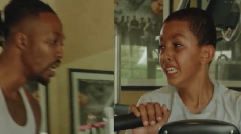 Dwight Howard gets backlash for making his son cry during workout