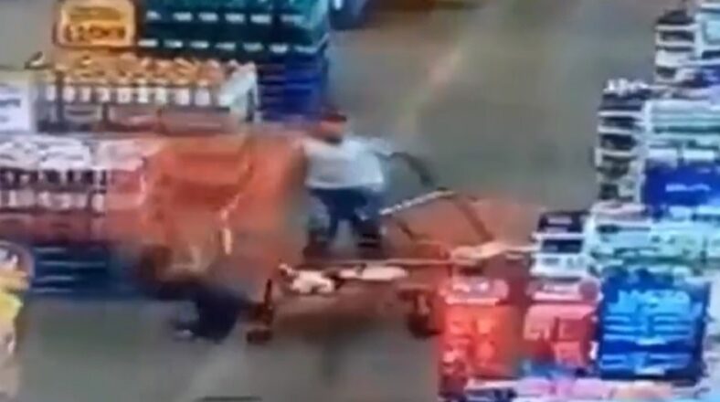 Man hits woman with shopping cart after she keeps bumping him
