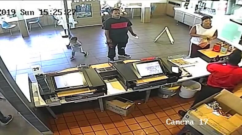 McDonalds manager throws a blender at a customer