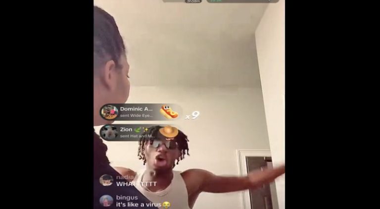 Teen acts out for TikTok points while his mom tries to stop him