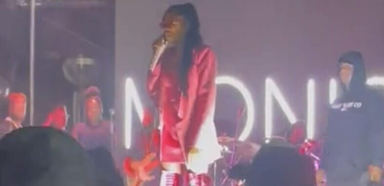 Monica pauses concert to call out man who hit woman