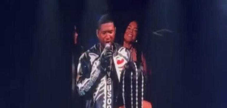 Usher sings to Saweetie during Las Vegas concert 