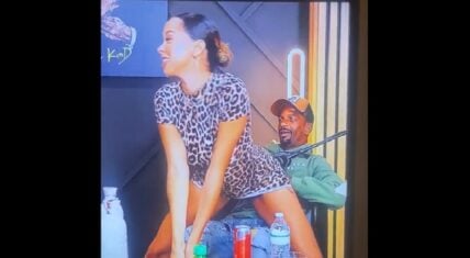 Brittany Renner twerks on Charleston White during podcast