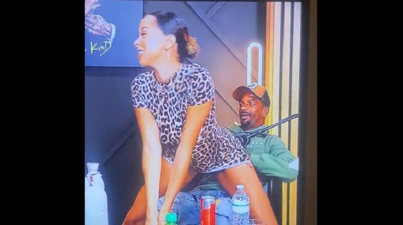 Brittany Renner twerks on Charleston White during podcast