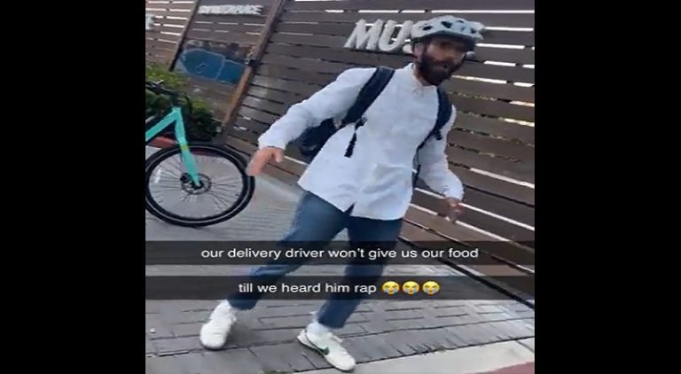 Food delivery driver made customers listen to him rap