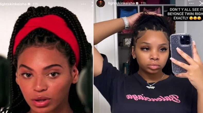 LightSkinKeisha says she and Beyonce look like twins