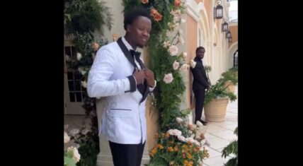 Man walks out to a Future song at his wedding