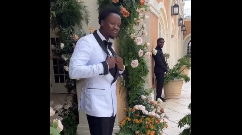Man walks out to a Future song at his wedding