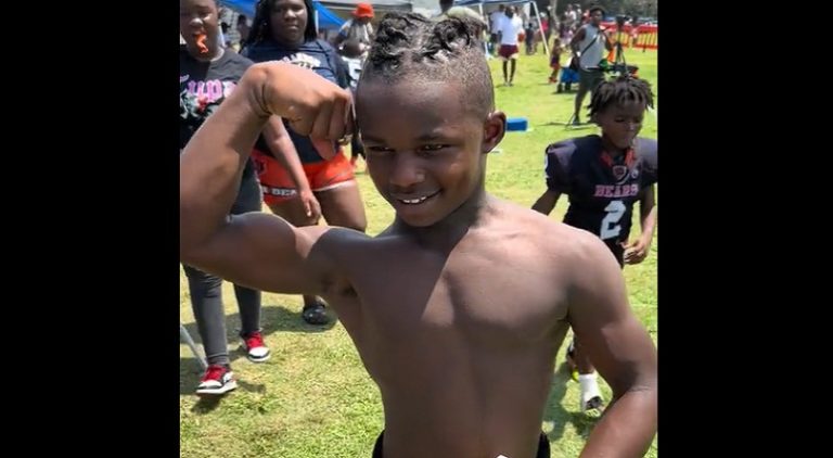 Muscular athlete claims to only be six years old