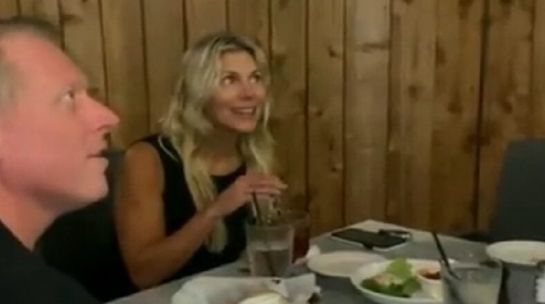 Wife catches her husband on a date with another woman