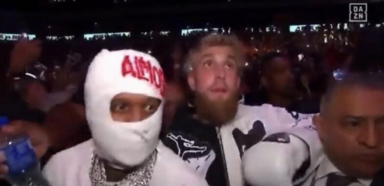 Lil Durk walks Jake Paul to ring for boxing match vs Nate Diaz