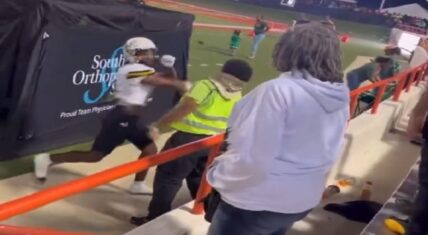 Alabama State University football player slaps referee in face