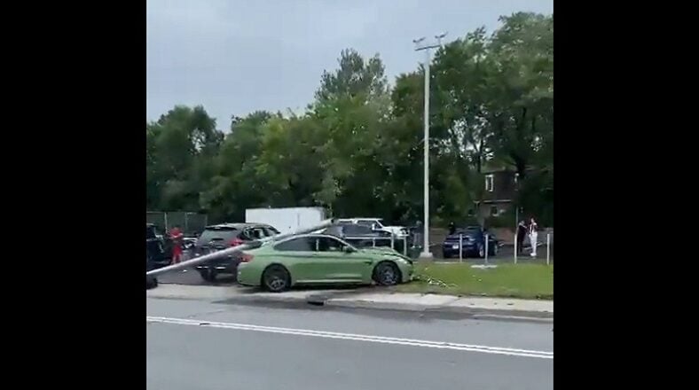 BMW driver causes a bad accident due to reckless driving