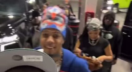 Blueface arrives in Baltimore to meet Baby Chrisean